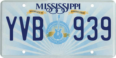 MS license plate YVB939