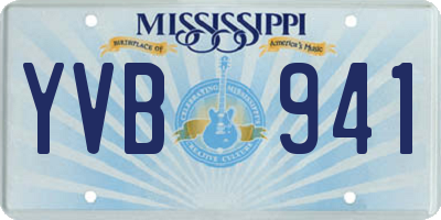 MS license plate YVB941