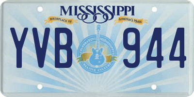 MS license plate YVB944