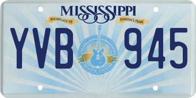 MS license plate YVB945