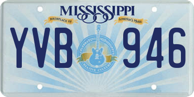 MS license plate YVB946