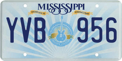 MS license plate YVB956