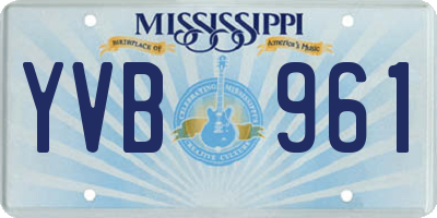 MS license plate YVB961