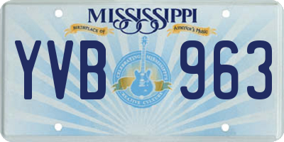 MS license plate YVB963