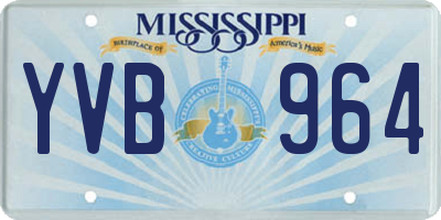 MS license plate YVB964