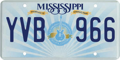 MS license plate YVB966