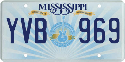 MS license plate YVB969