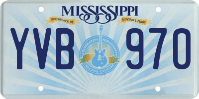 MS license plate YVB970