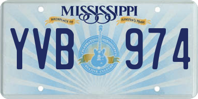 MS license plate YVB974