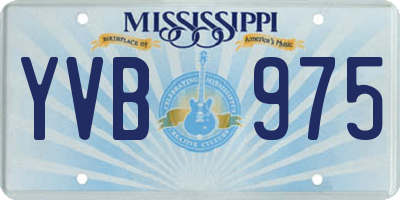 MS license plate YVB975
