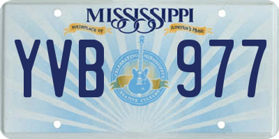 MS license plate YVB977