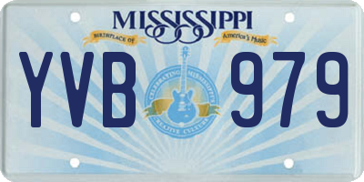 MS license plate YVB979