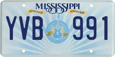 MS license plate YVB991