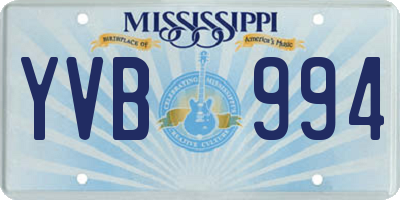 MS license plate YVB994