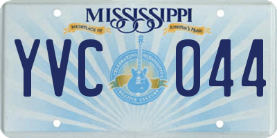 MS license plate YVC044