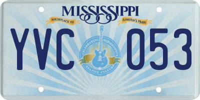 MS license plate YVC053