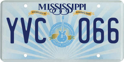 MS license plate YVC066