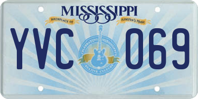 MS license plate YVC069