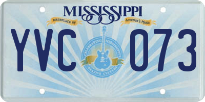 MS license plate YVC073