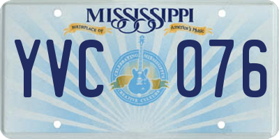 MS license plate YVC076