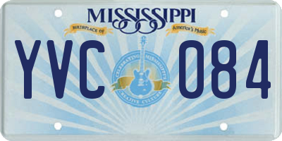 MS license plate YVC084