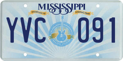MS license plate YVC091