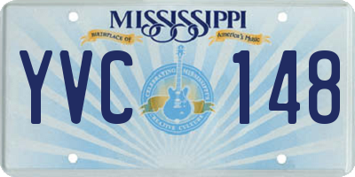 MS license plate YVC148