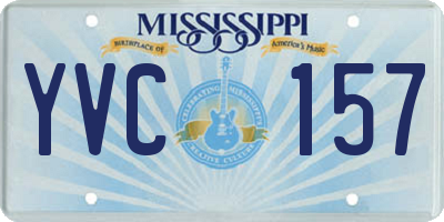 MS license plate YVC157