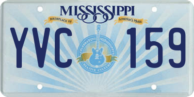 MS license plate YVC159