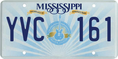 MS license plate YVC161