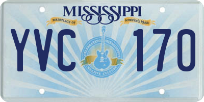 MS license plate YVC170