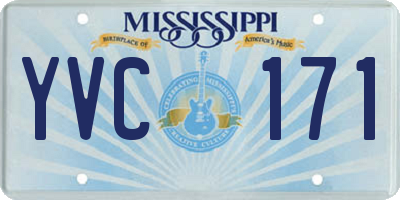 MS license plate YVC171