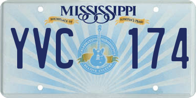 MS license plate YVC174