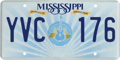 MS license plate YVC176