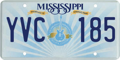 MS license plate YVC185