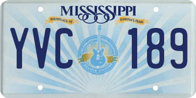 MS license plate YVC189