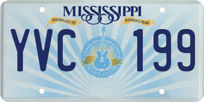 MS license plate YVC199