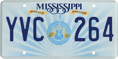 MS license plate YVC264