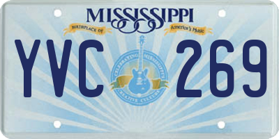 MS license plate YVC269