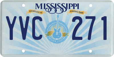 MS license plate YVC271