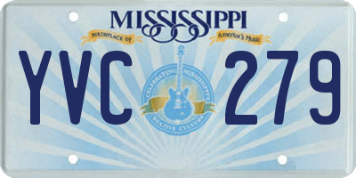 MS license plate YVC279