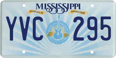 MS license plate YVC295