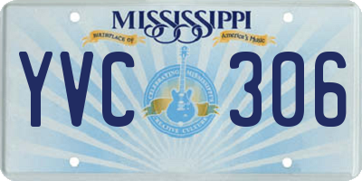 MS license plate YVC306