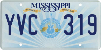 MS license plate YVC319