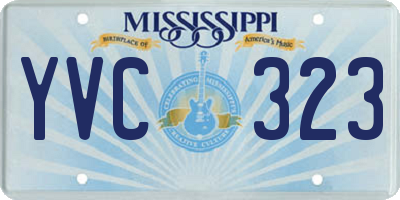 MS license plate YVC323