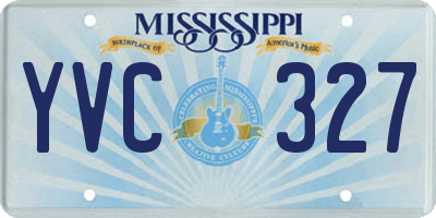 MS license plate YVC327