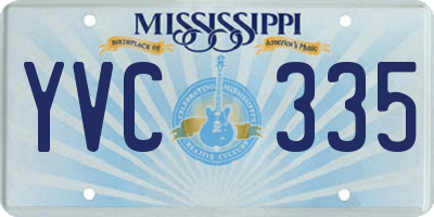 MS license plate YVC335