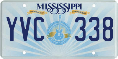 MS license plate YVC338