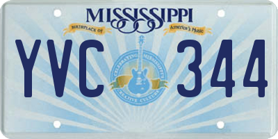 MS license plate YVC344