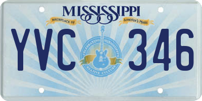 MS license plate YVC346